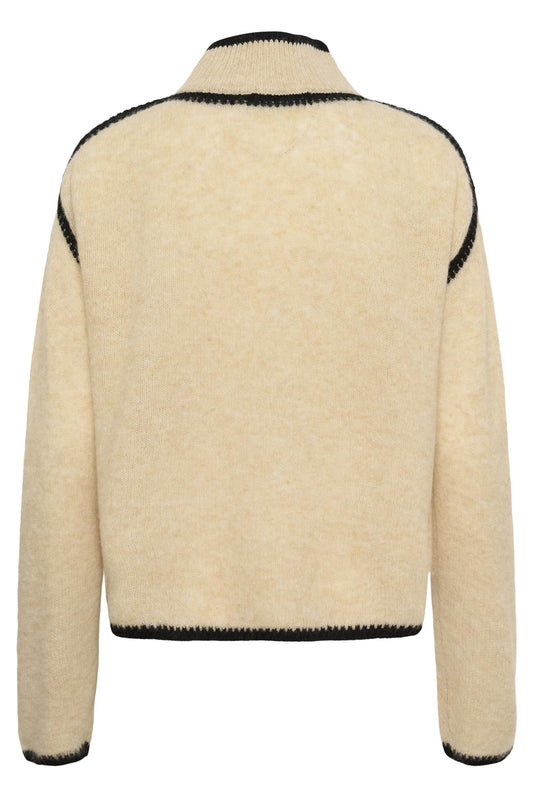 Culture Jia Katrine Turtleneck Whitecap Melange