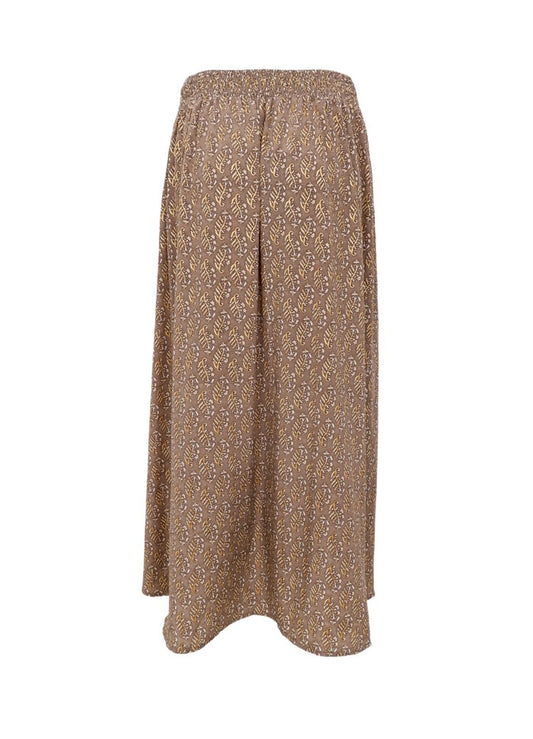 Black Colour Luna Regular Skirt Taupe Mist