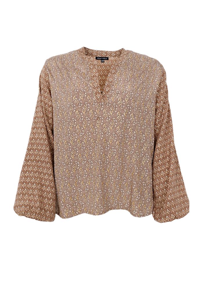 Black Colour Luna Blouse Nougat Multi