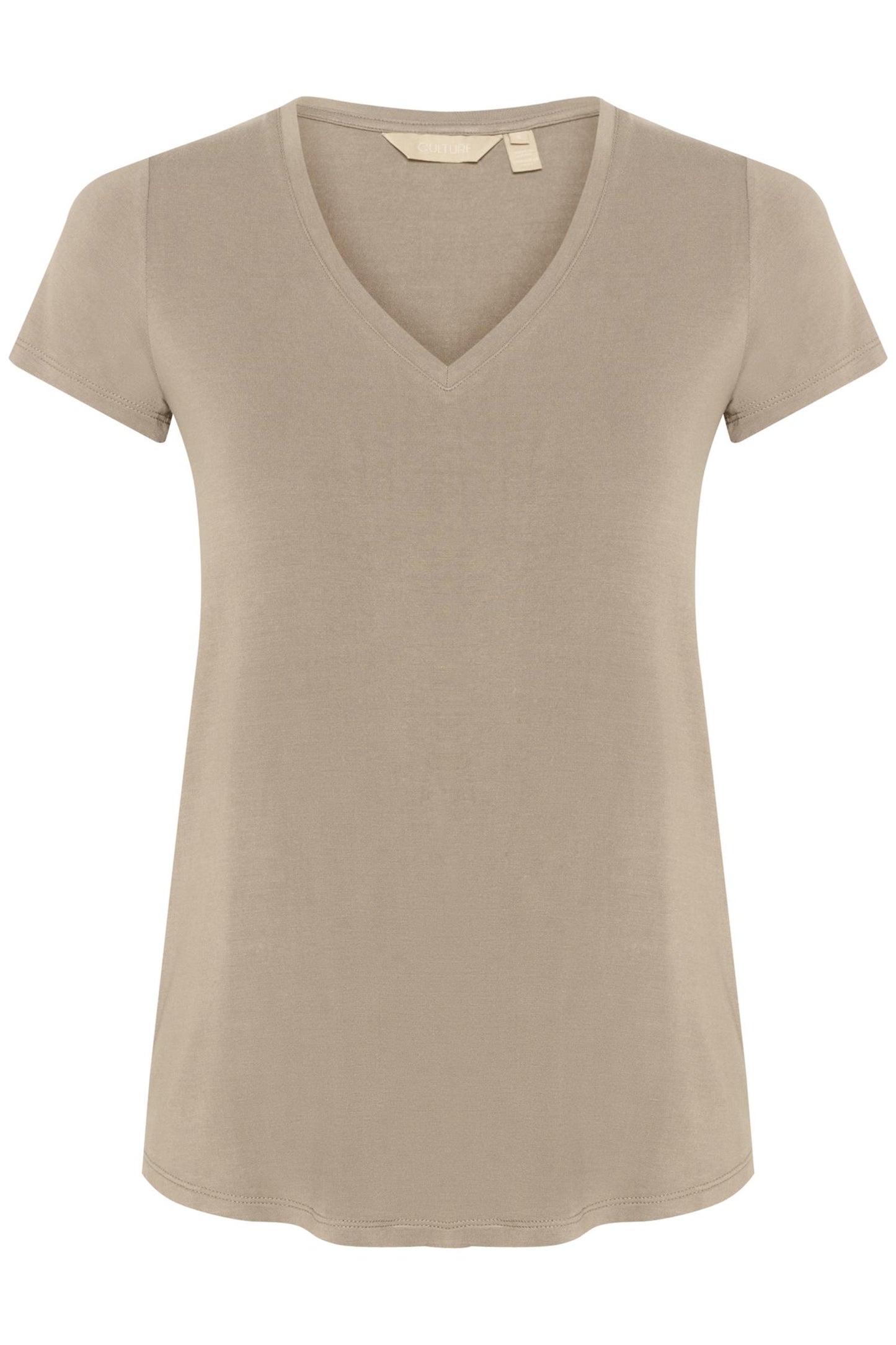 Culture Poppy V-neck T-Shirt Timber Wolf