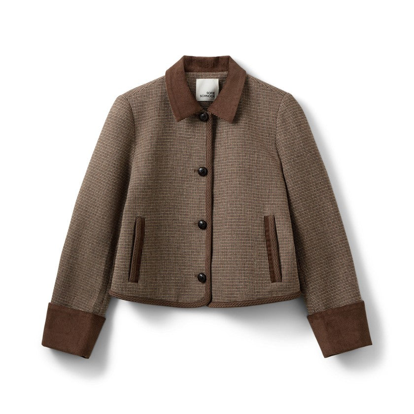Sofie Schnoor Kamikka Short Jacket Brown Check