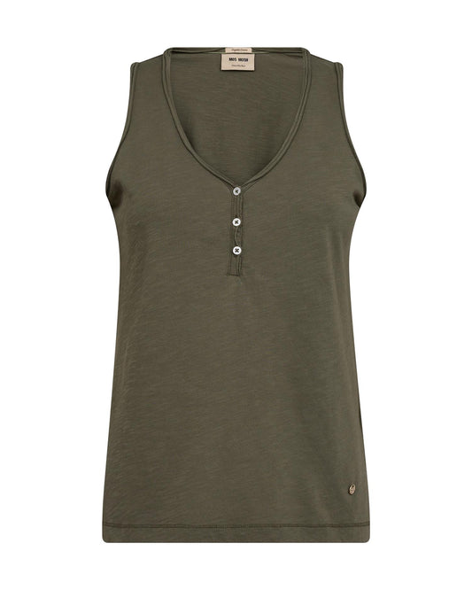 Mos Mosh Astin Basic Tank Top Dusty Olive