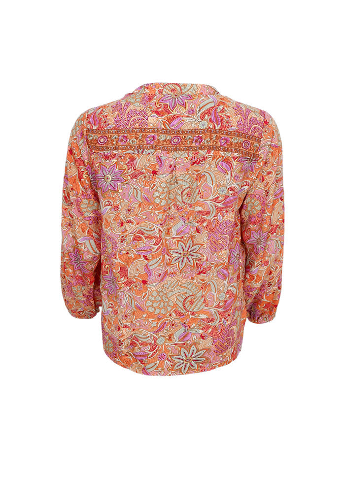 Black Colour Luna Blouse Pacifique Orange
