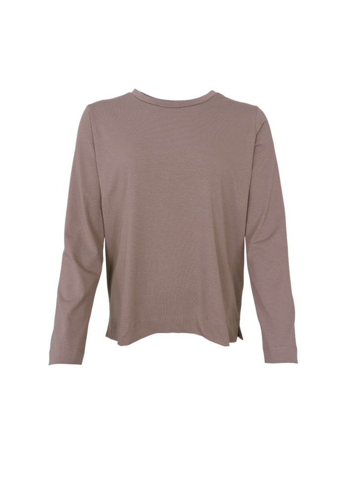 Black Colour May LS Tee Taupe