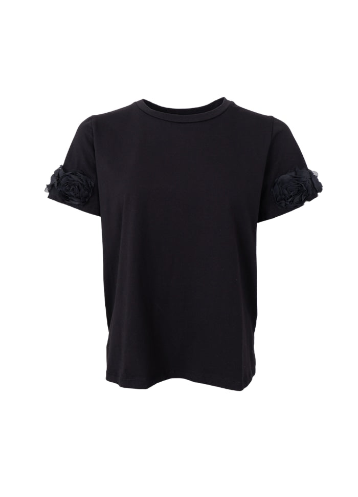 Black Colour BC May Flowerpatch tee black