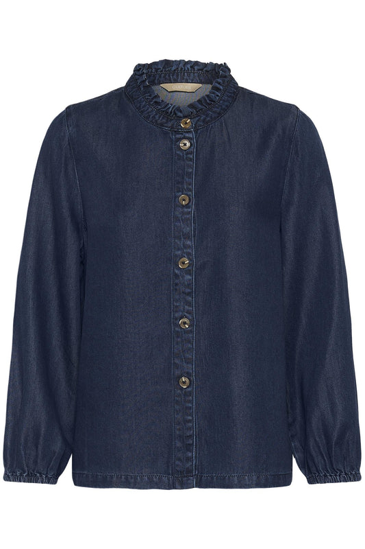 Culture Ilsa Shirt Dark Blue Wash