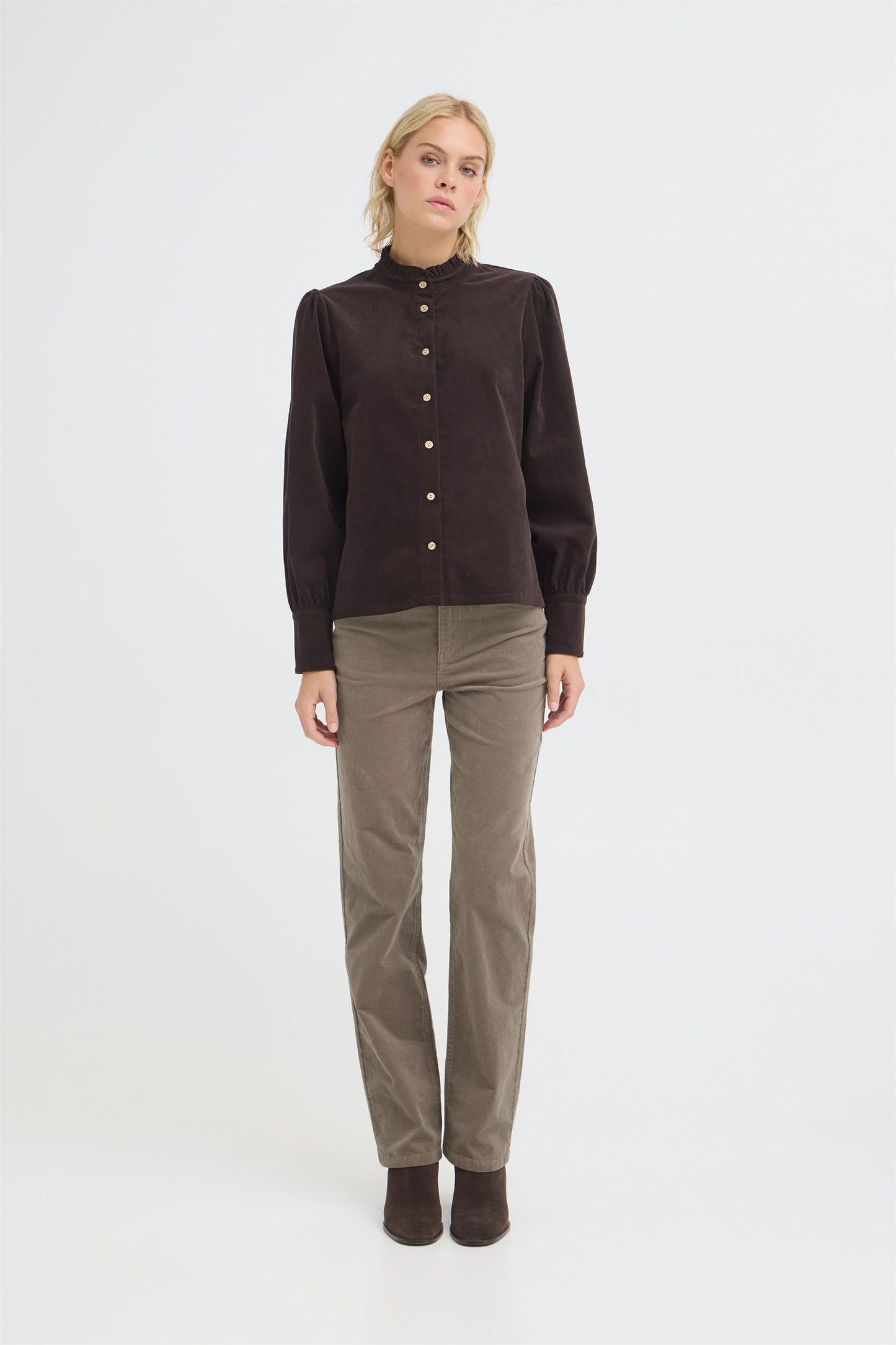 Pulz Sally Pant Straigt Leg Walnut
