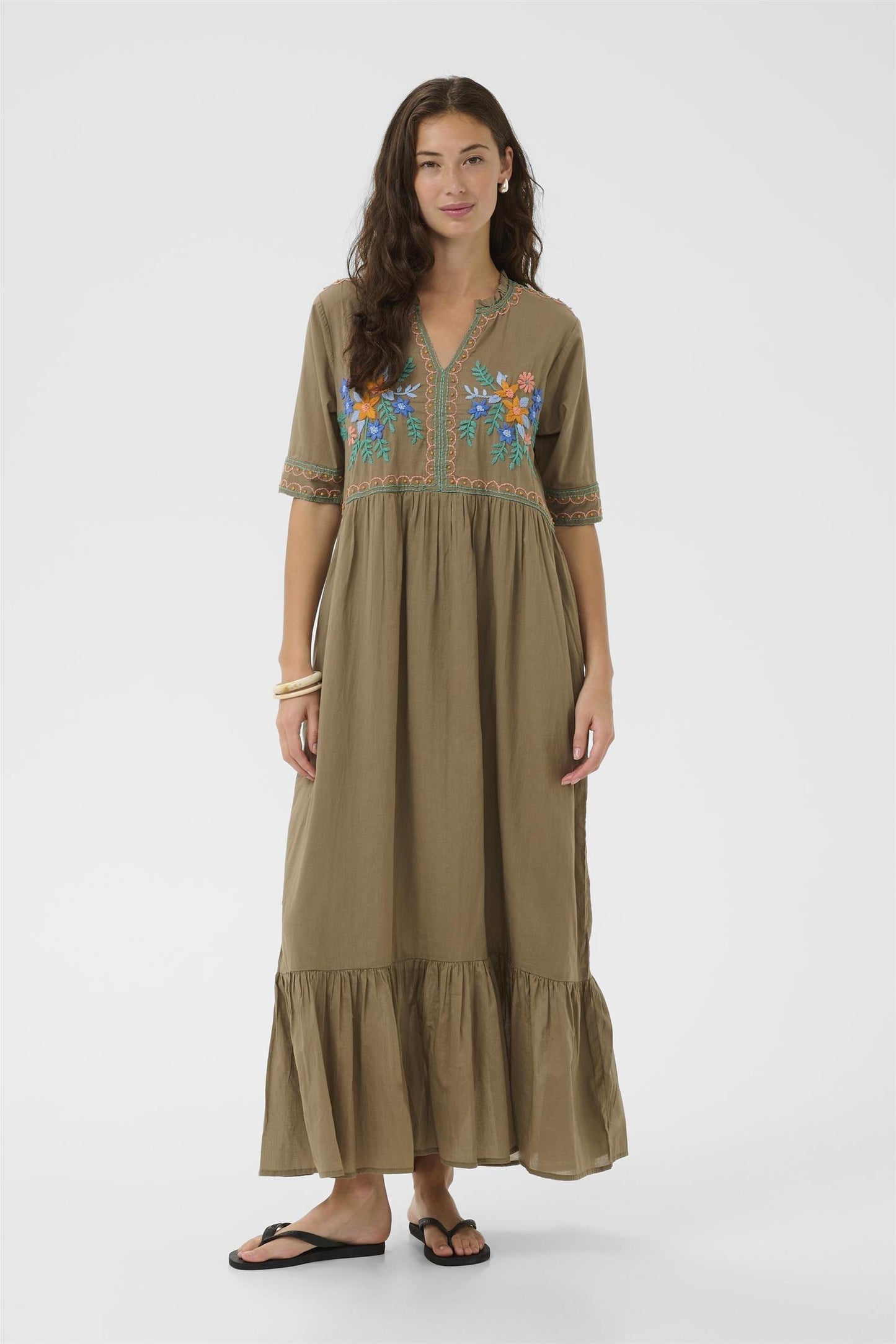 Culture Lucinda Dress Dusky Green