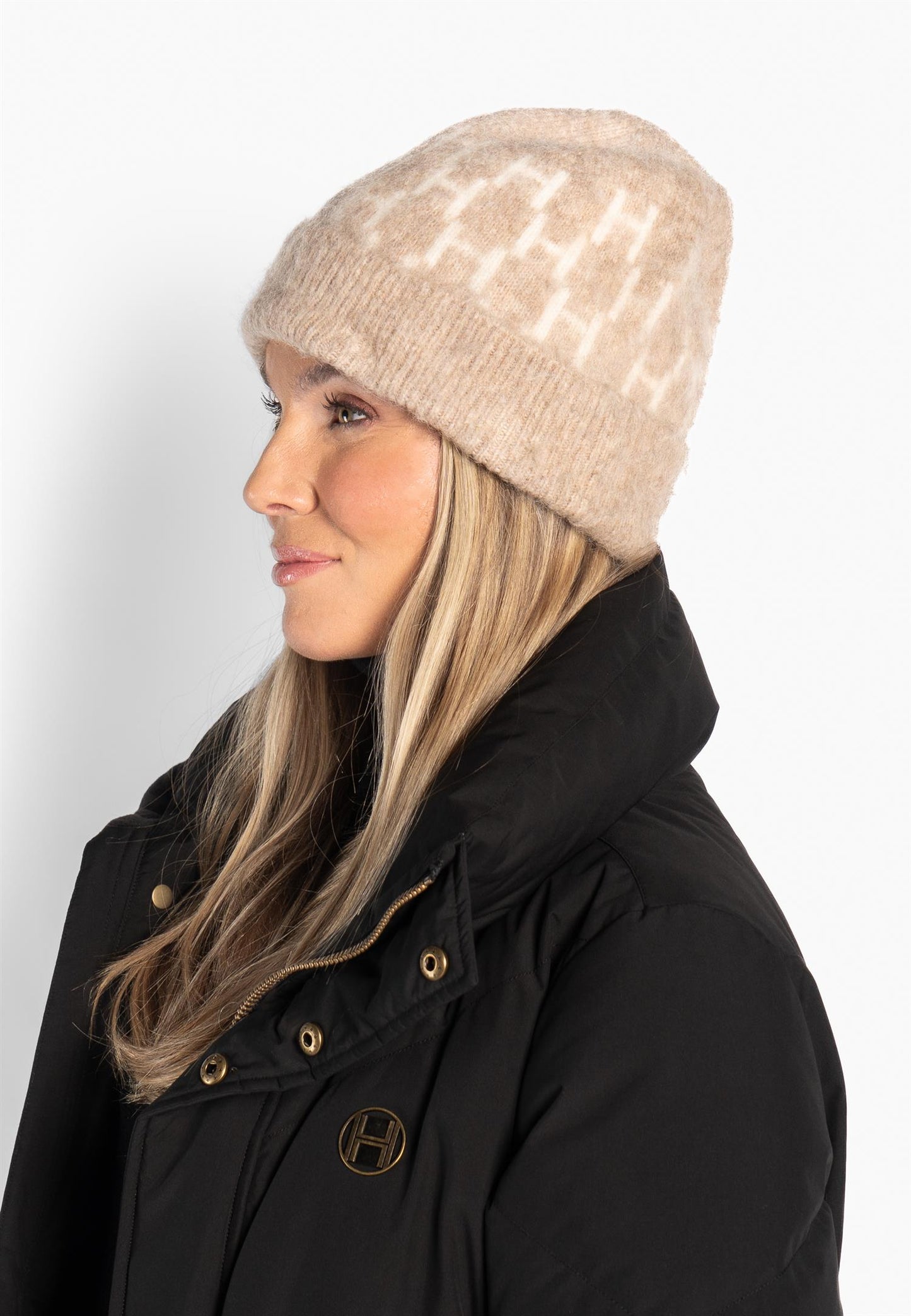 HÉST Gera Beanie Light Brown Mel