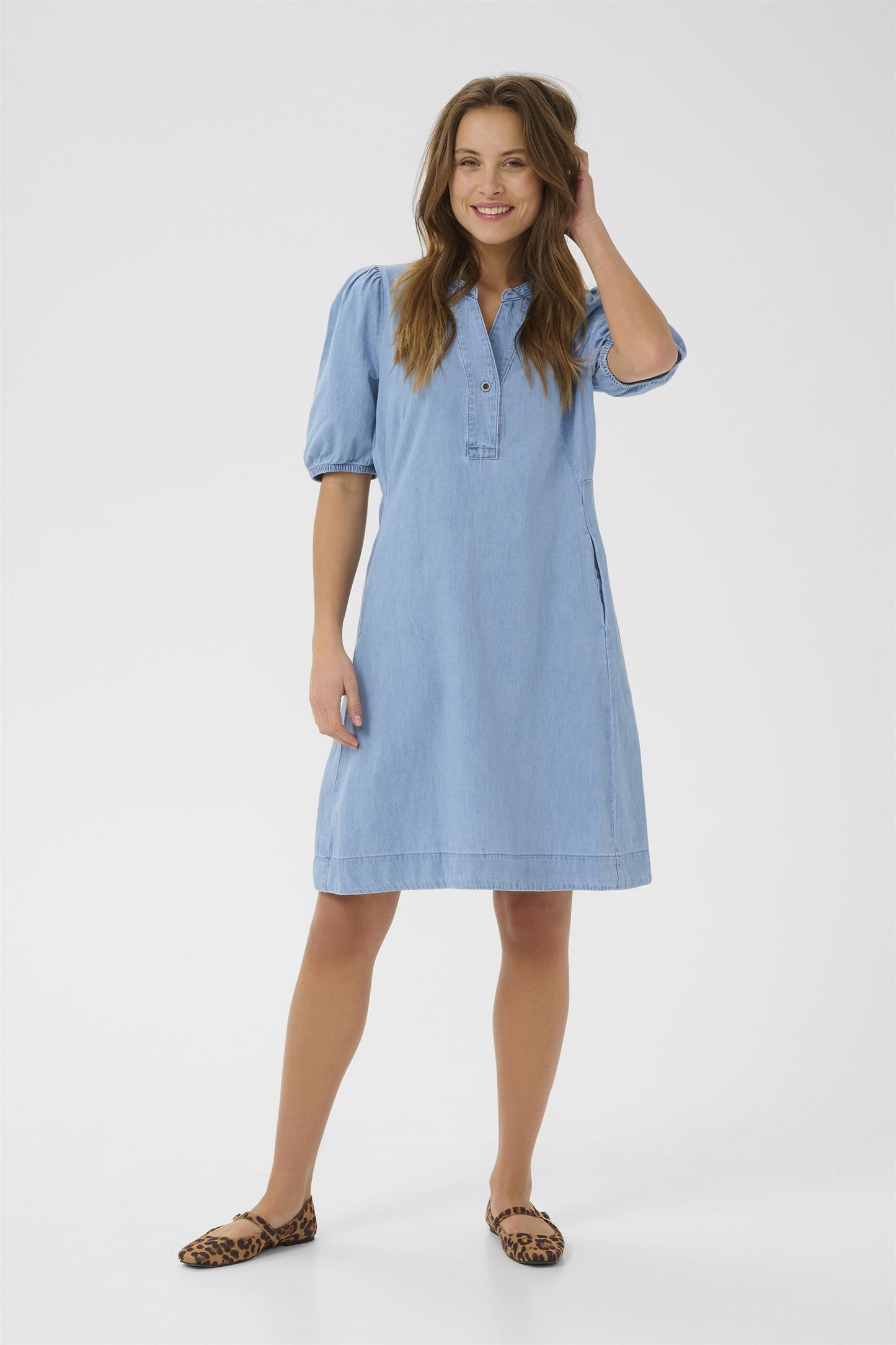 Culture Berteline Arpa SS Dress Light Blue