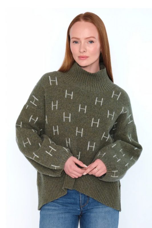 HÉST Fam Short Sweater Winter Moss