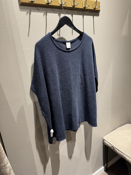 By Basics Top Extra Wide Midnight Blue Melange