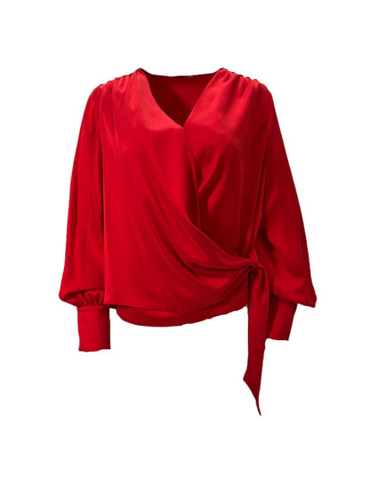 Amuse by Veslemøy Anais Silkebluse Red
