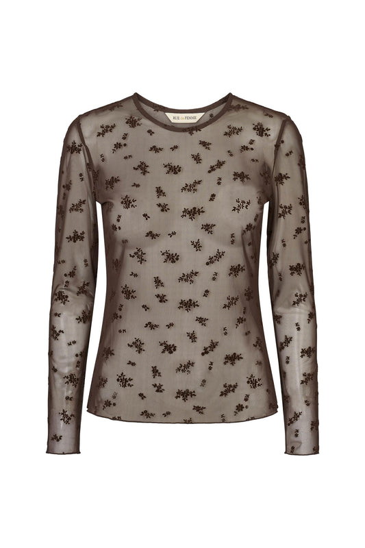 Rue de Femme Round Neck Blouse Chocolat