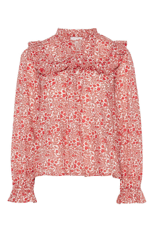 Rah Oslo Malina Blouse Red Print