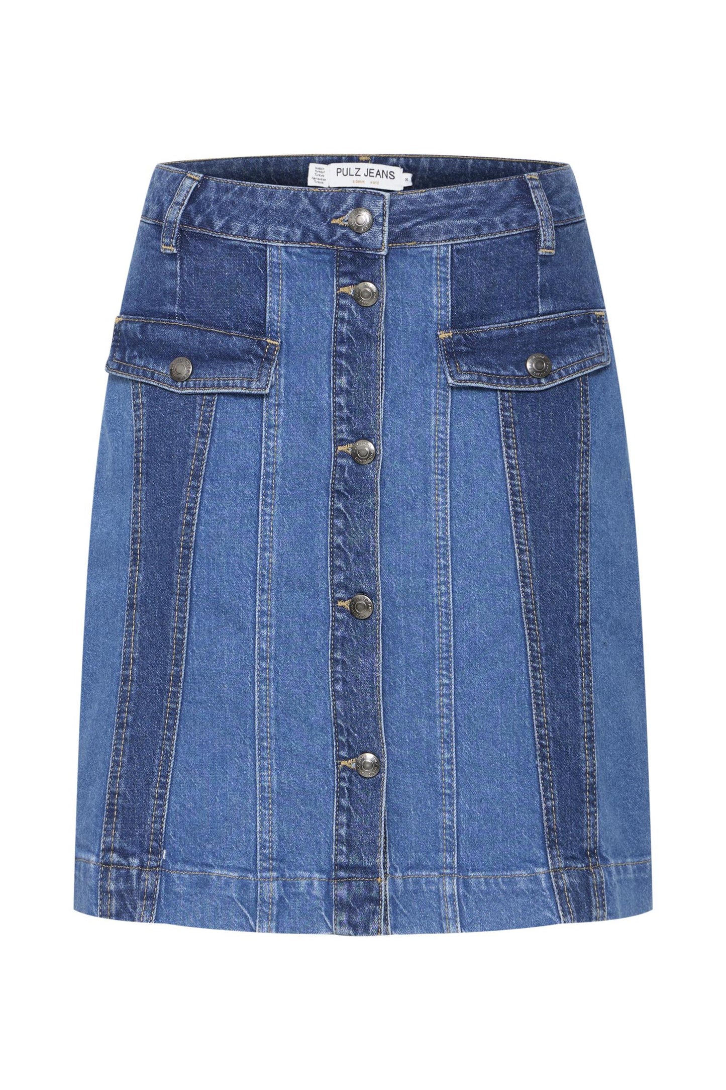 Pulz Hetta Skirt Medium Blue Denim