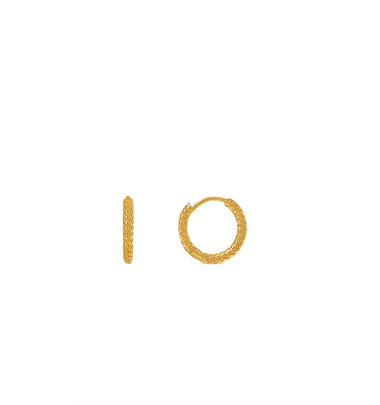 Orelia Snake Huggie Hoops Gold