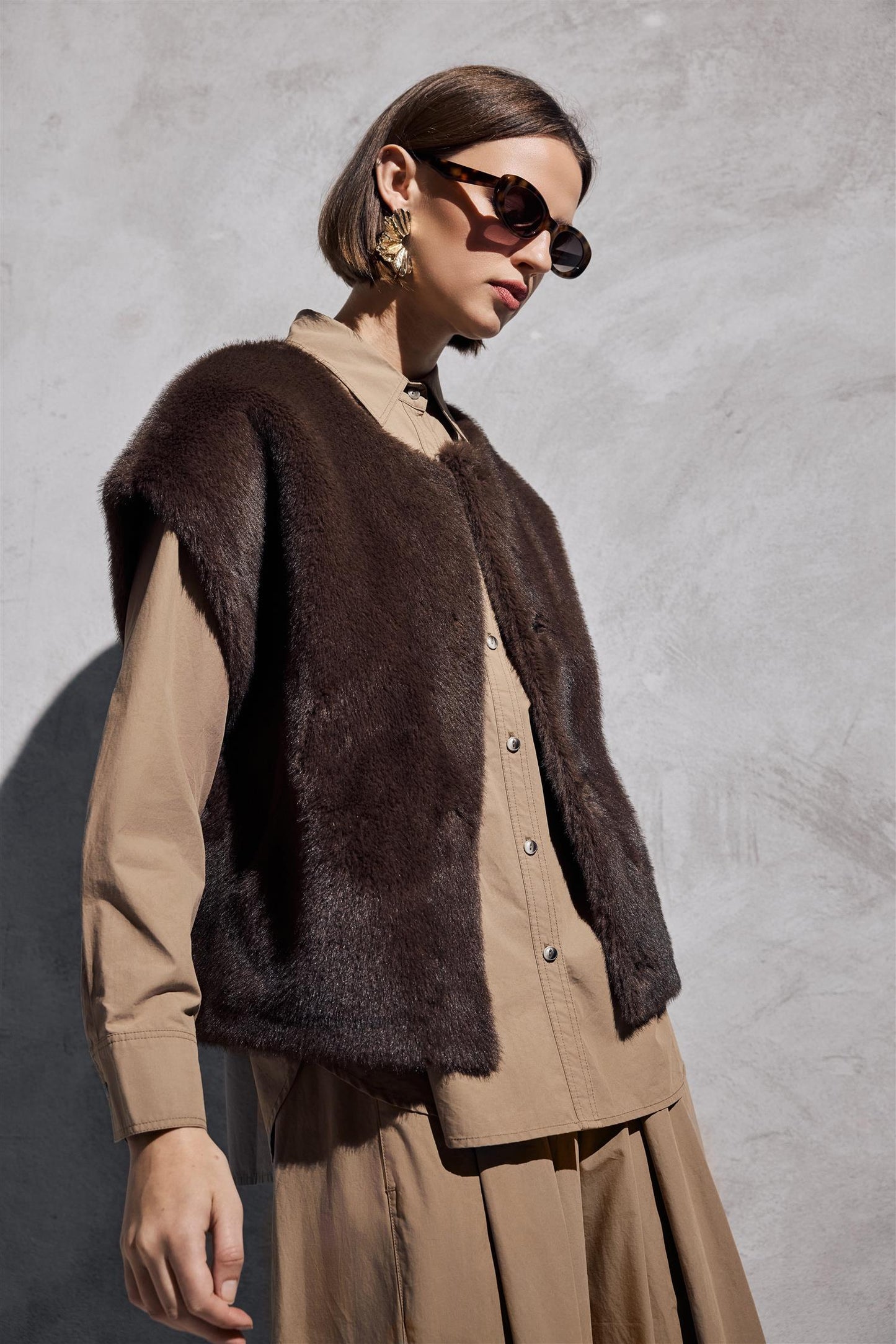Notyz Valencia Poncho Nature Brown