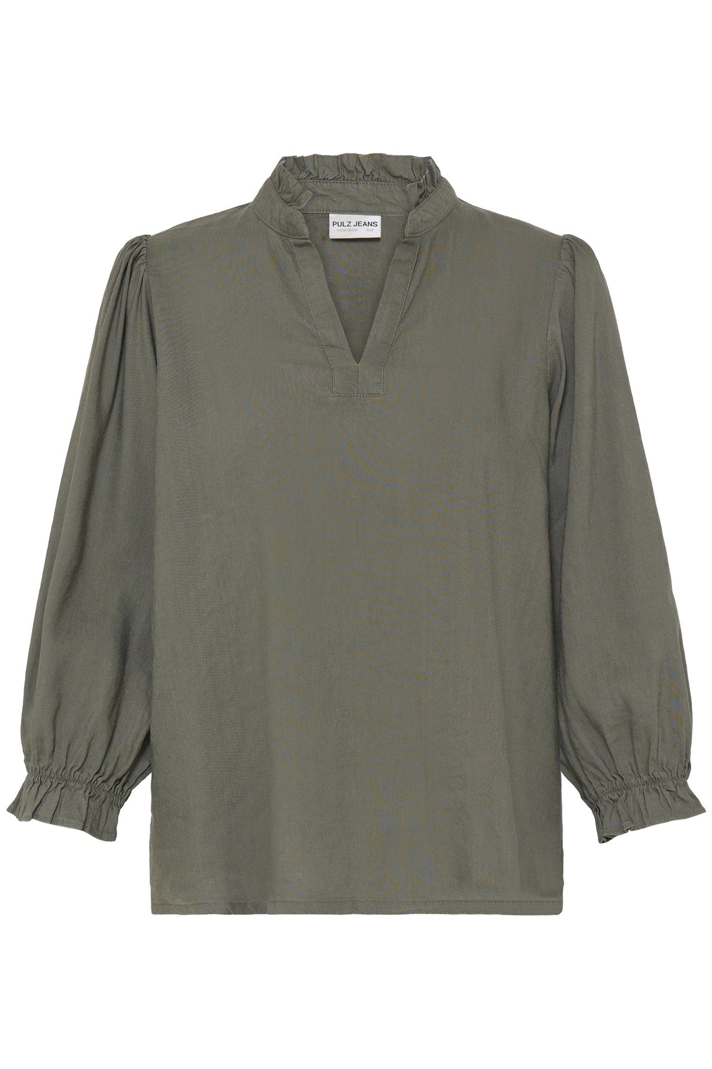 Pulz Luca Frill Blouse Deep Lichen Green