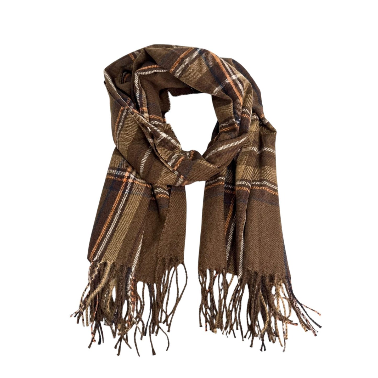 Noma Ull/Cashmere Ruteskjerf Bruntoner