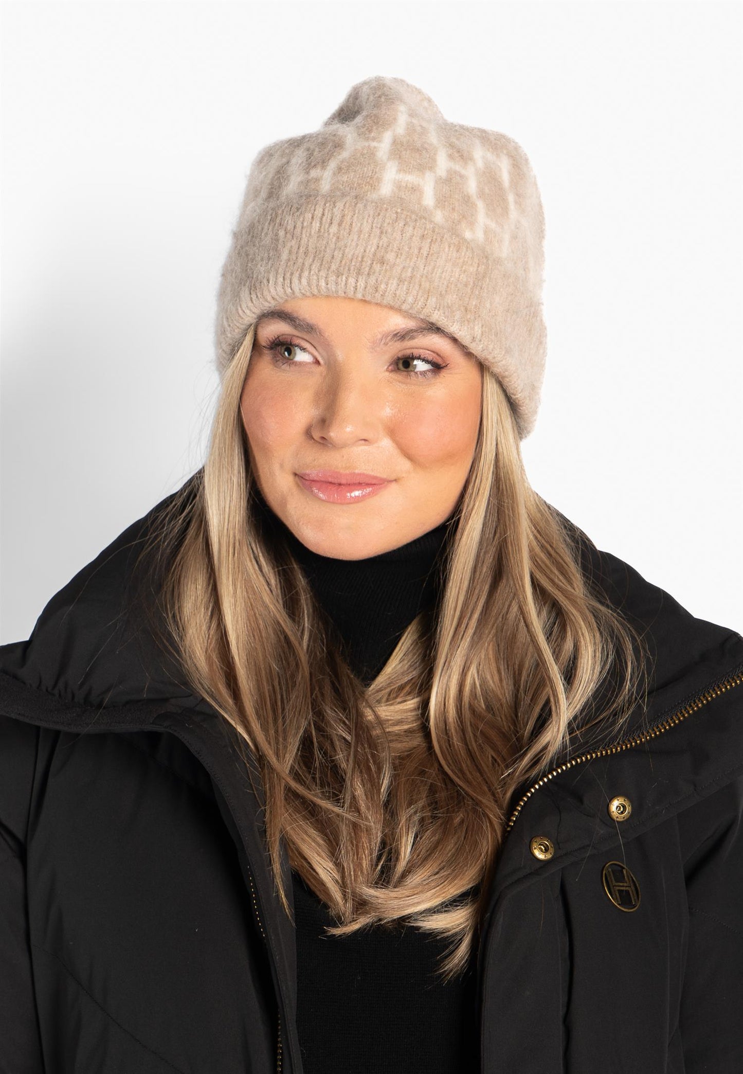 HÉST Gera Beanie Light Brown Mel