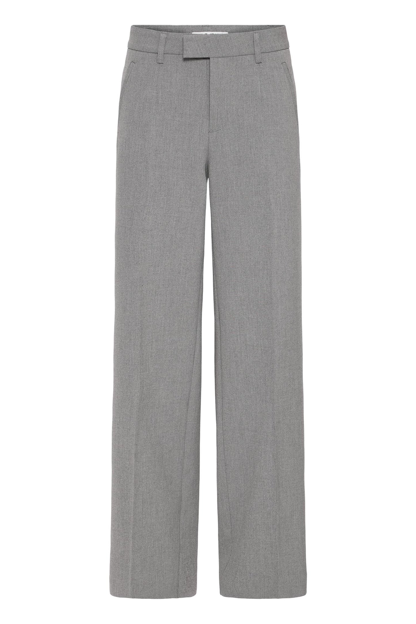 Pulz Bindy Melange HW Wide Leg Medium Grey