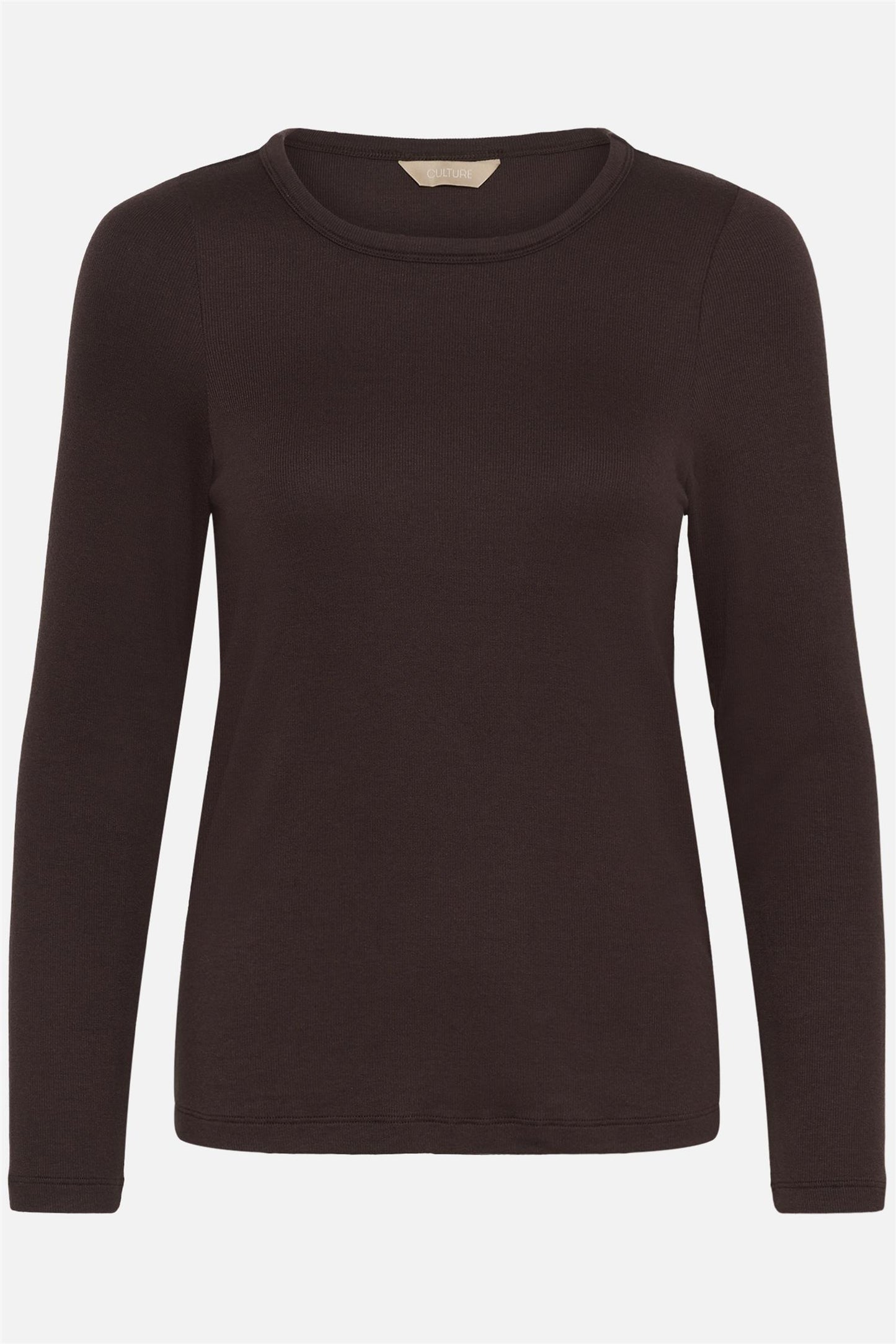 Culture Nia Juliet LS T-shirt Coffee Bean