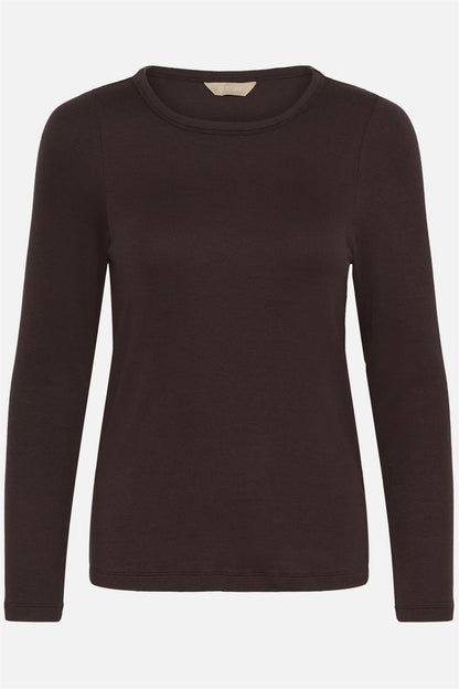 Culture Nia Juliet LS T-shirt Coffee Bean