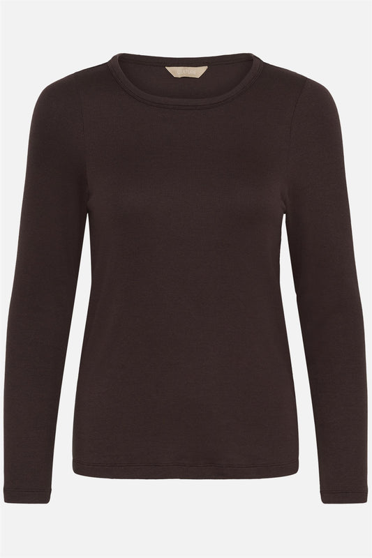Culture Nia Juliet LS T-shirt Coffee Bean