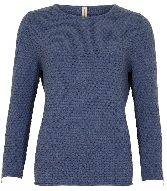 Skovhuus Genser m/ 3/4 arm Blue Melange