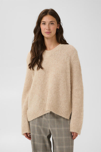 Culture Anthea V-Neck Pullover Warm sand