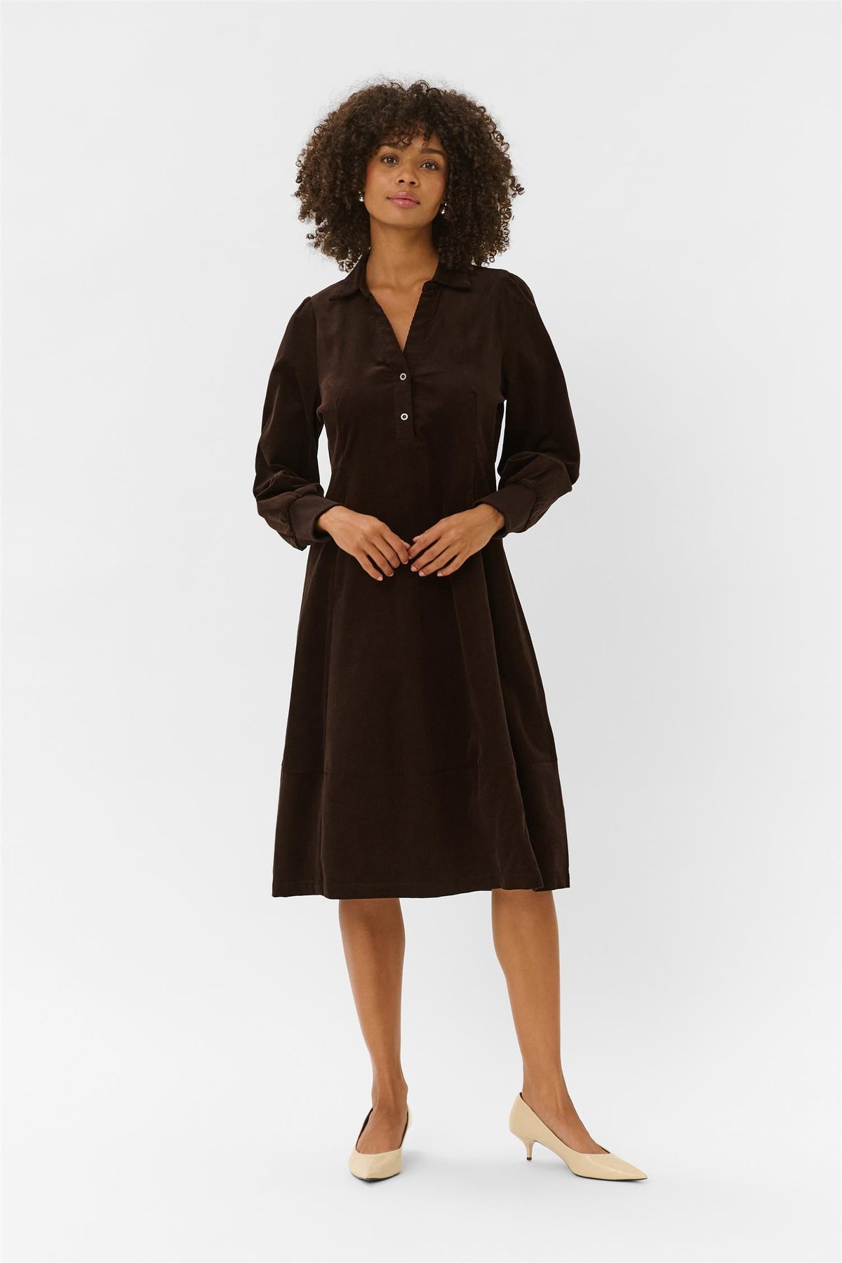 Culture Missy Rhaenaa Dress Coffee Bean