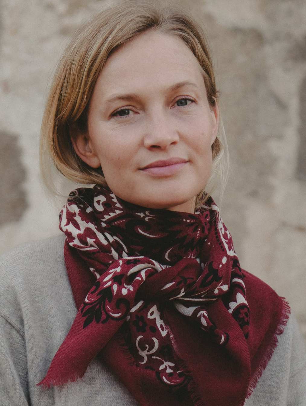 Maison Lecomte Flament Scarf Bandana Bordeaux