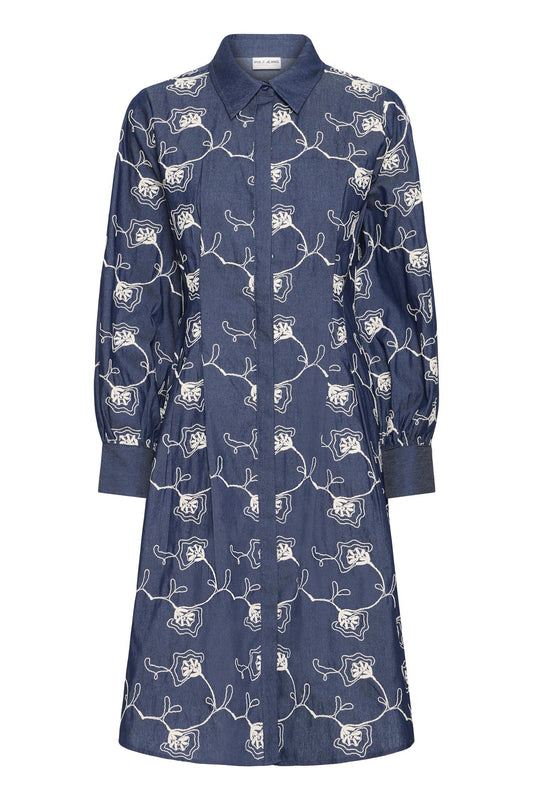 Pulz Macy Dress Dark Blue Denim