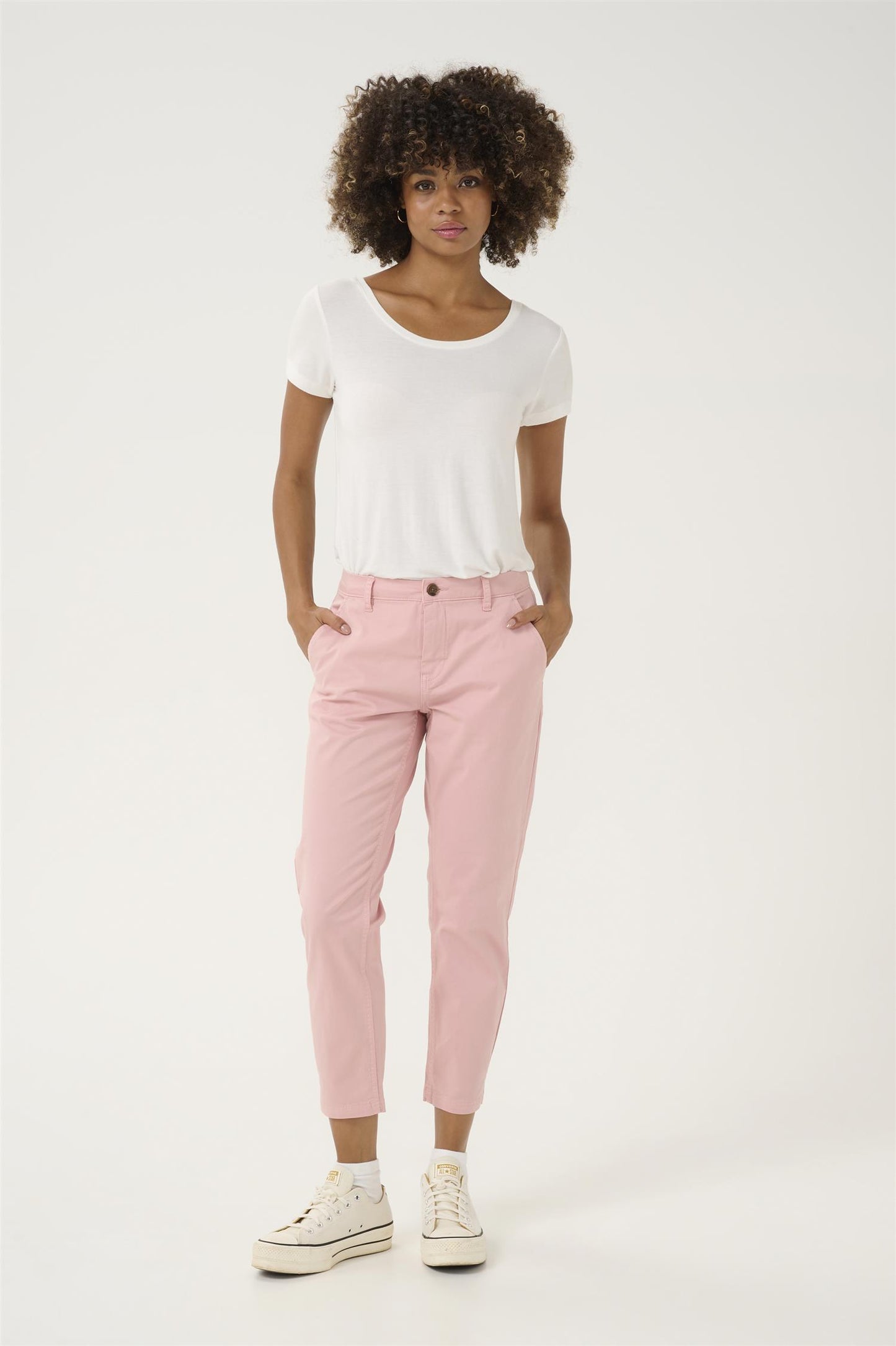 Culture Brita Cropped Pants Pale Mauve