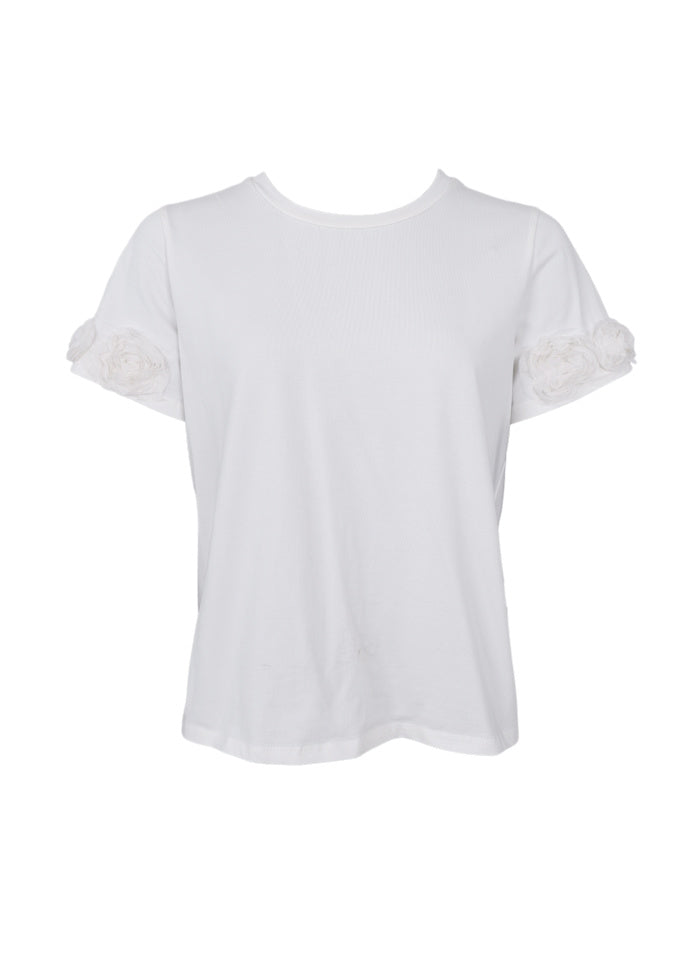 Black Colour BC May Flowerpatch tee white