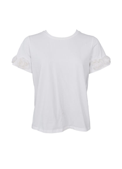 Black Colour BC May Flowerpatch tee white
