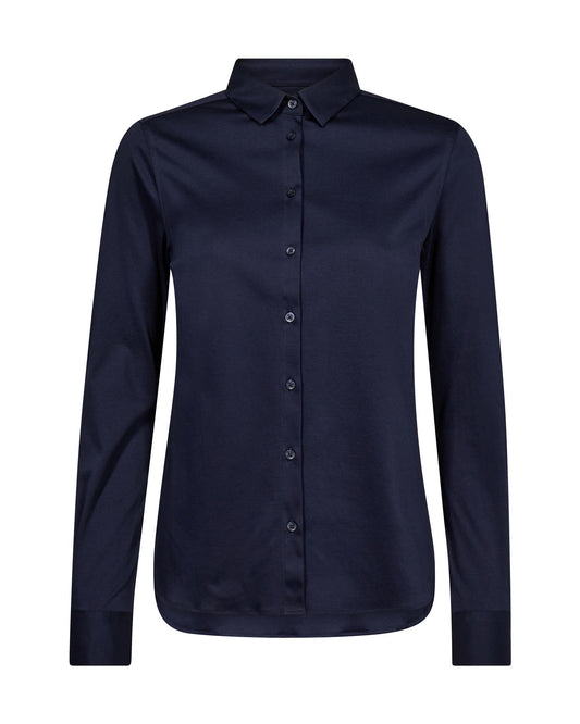 Mos Mosh Tina Jersey Shirt Maritime Blue
