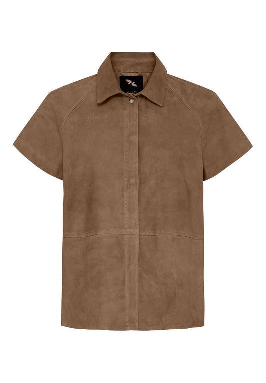 Notyz Suede SS Shirt Nude Brown
