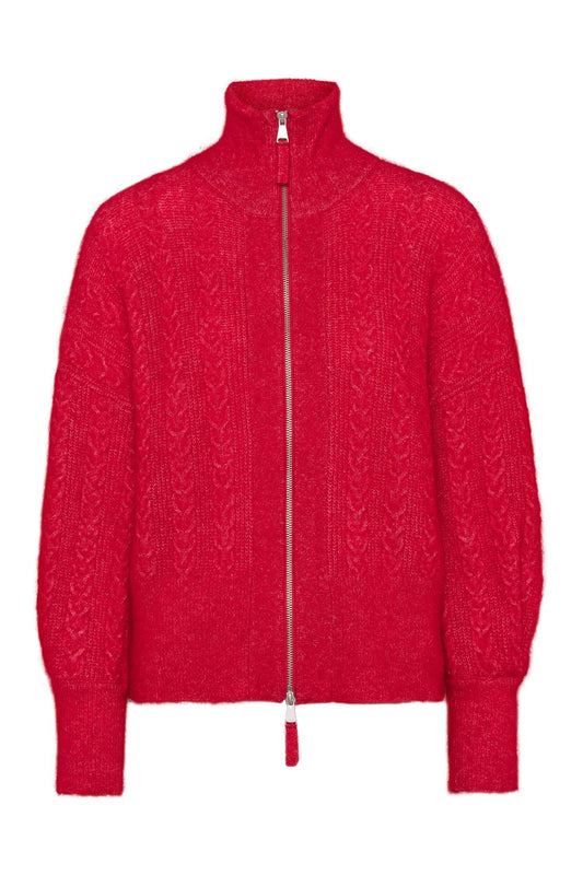 Rah Oslo Alexis Cardigan Braided Rasberry