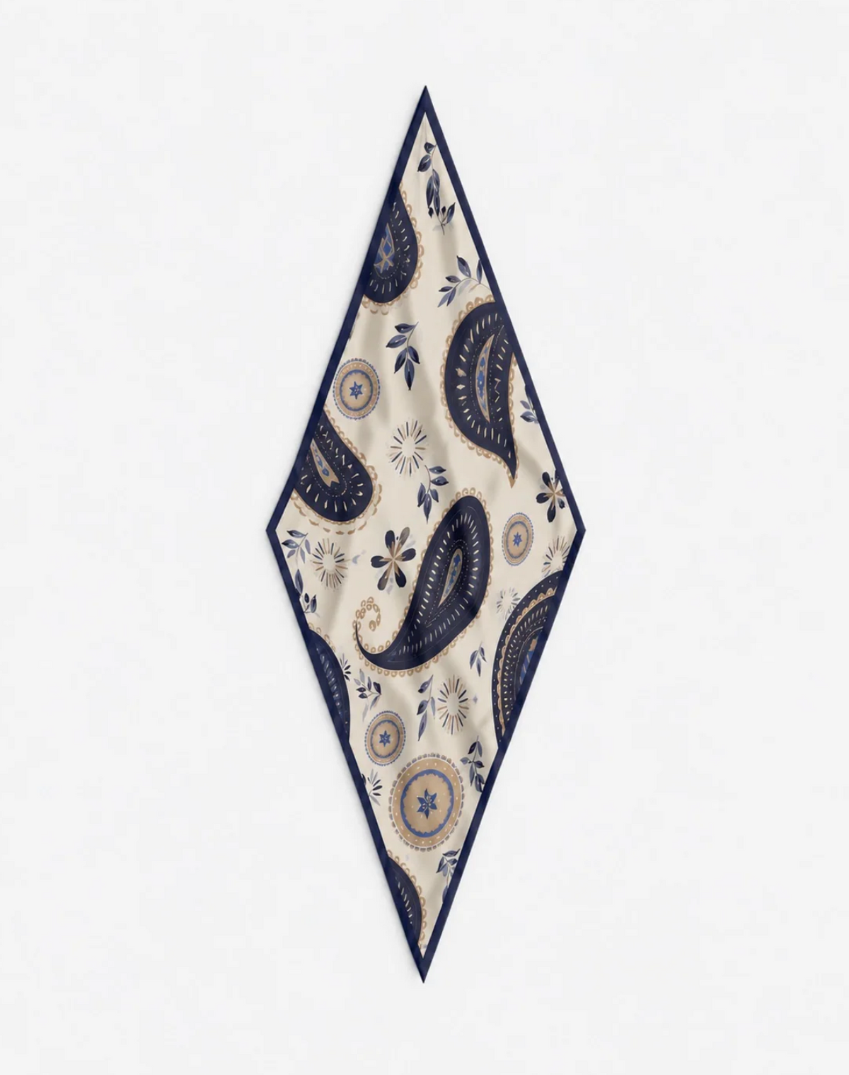 Rah Oslo Diamond Cut Scarf Blue Beige Paysley