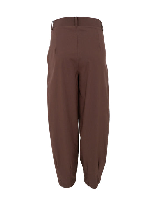 Black Colour Beate Barrel Pant Coffee