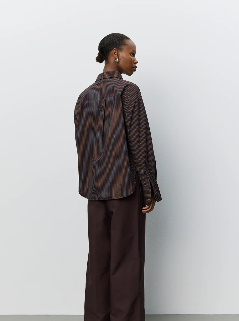 Sofie Schnoor Masha Striped Oversize Shirt Burgunder