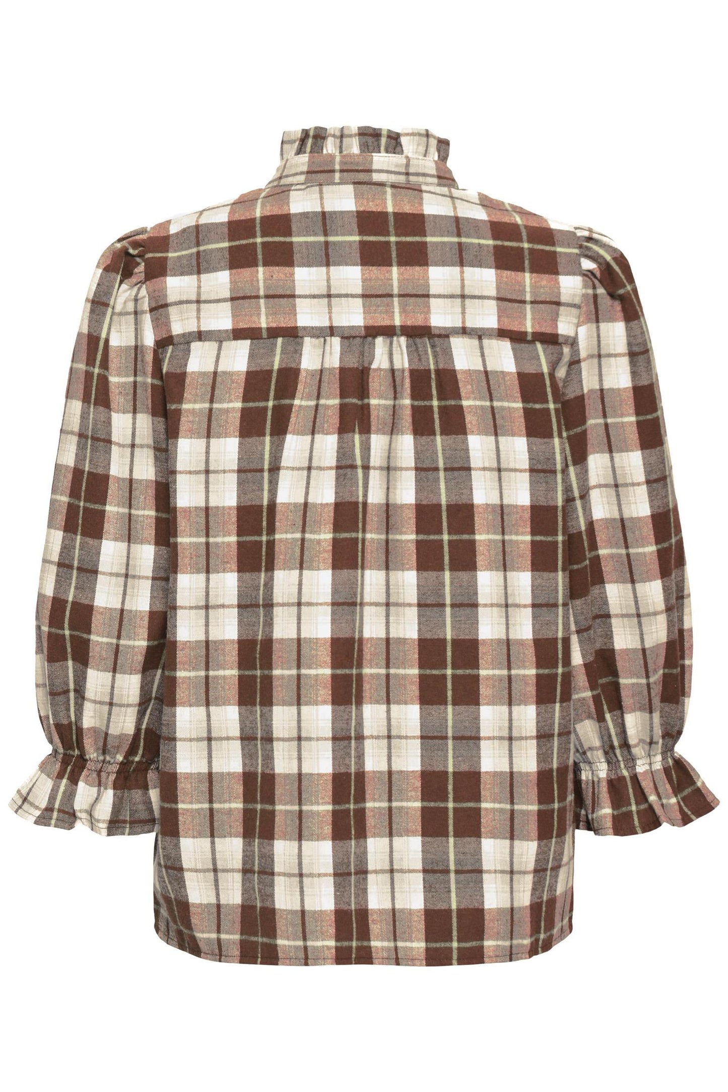 Pulz Deva Blouse Brown Check