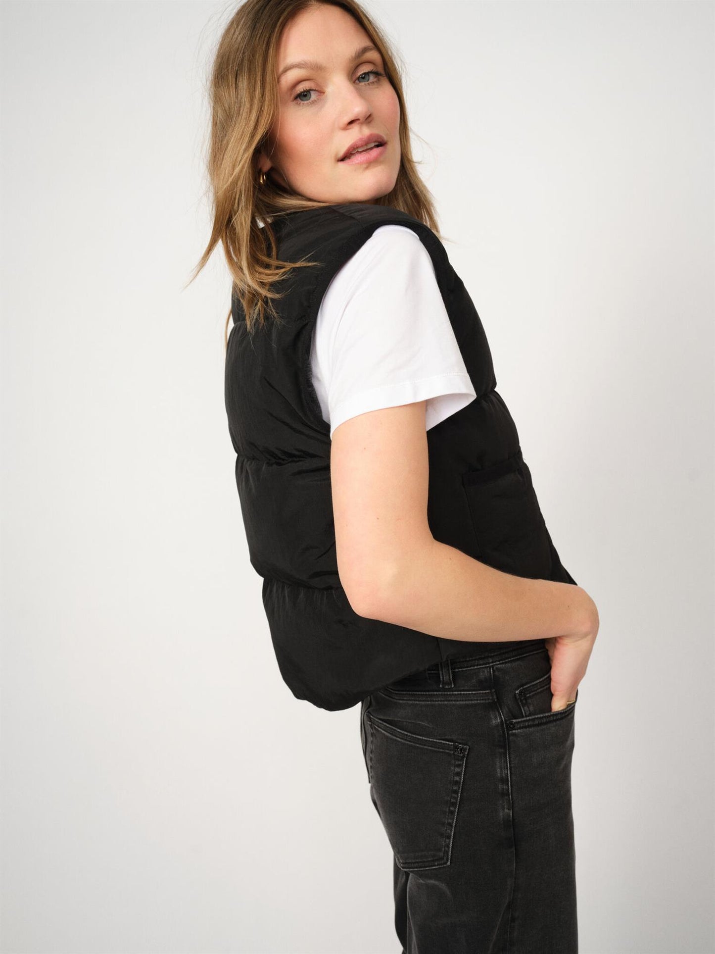 Mos Mosh Manja Down Vest Black