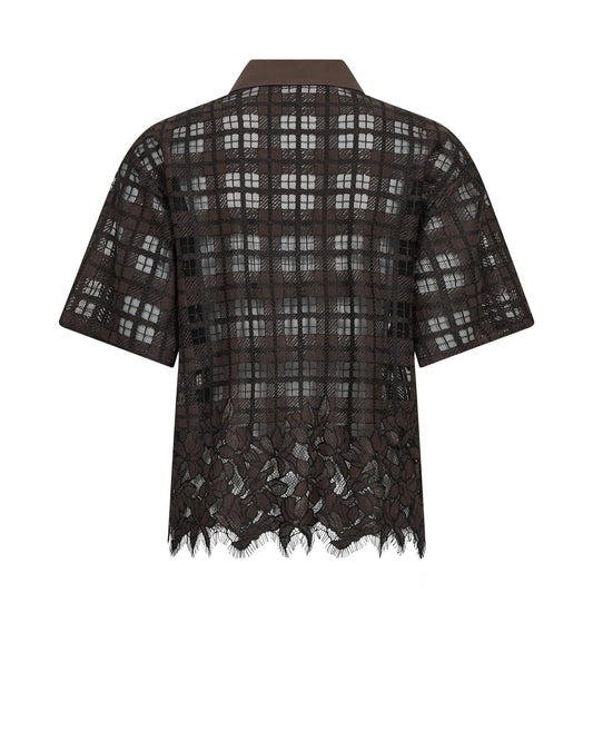 Mos Mosh Lia Checko SS Lace Shirt Delicioso