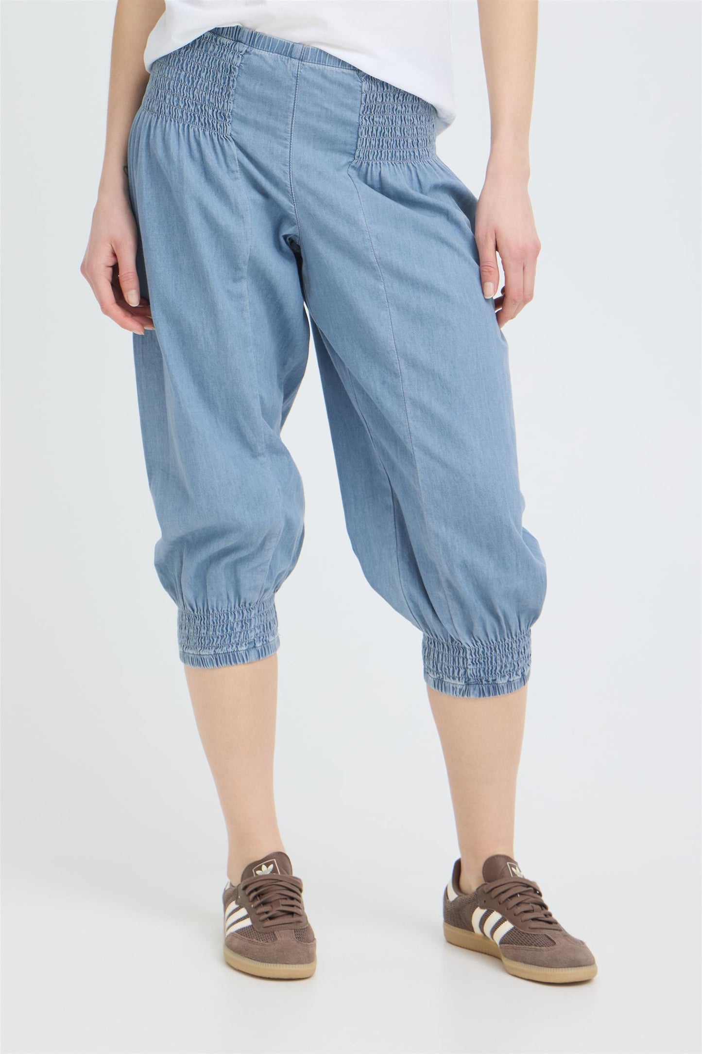 Pulz Jill Denim Capri Light Blue
