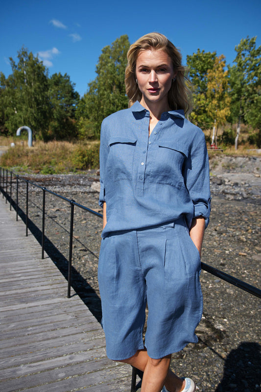 Close to my Heart London Bermusa Shorts Washed Blue