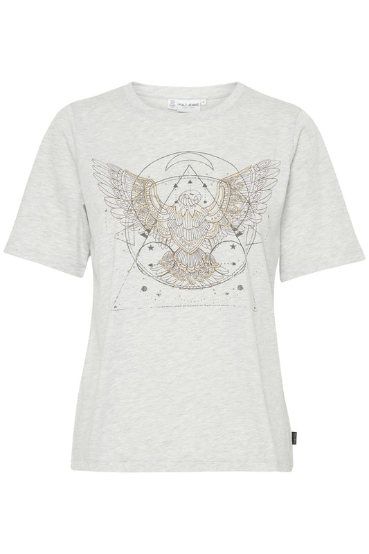 Pulz Freya Tshirt Light Grey Melange