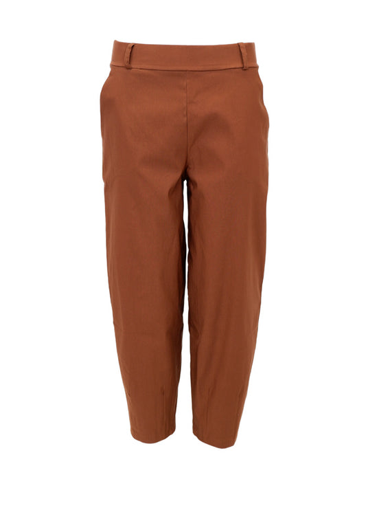 Black Colour Beverly Barrel Pant Camel